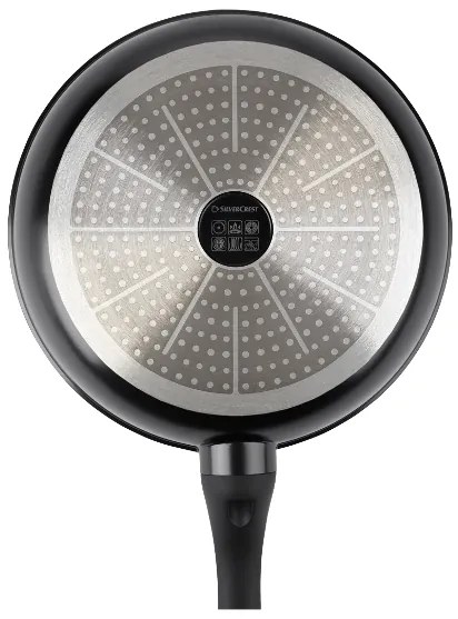 Silvercrest®  Hliníková panvica, Ø 28 cm, čierna + Hliníková panvica, Ø 24 cm, čierna  (800011901)