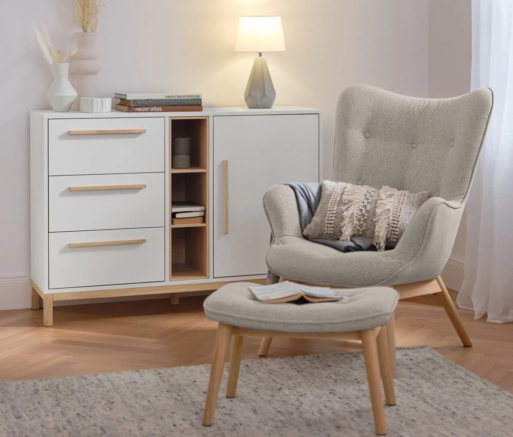 Komoda »Eklund« so zásuvkami a s dvierkami