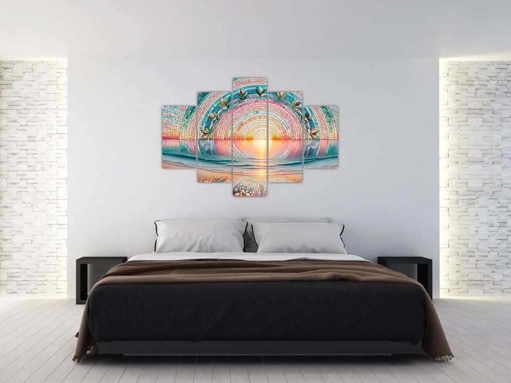 Obraz – Mozaika zapadajúceho slnka (150x105 cm)