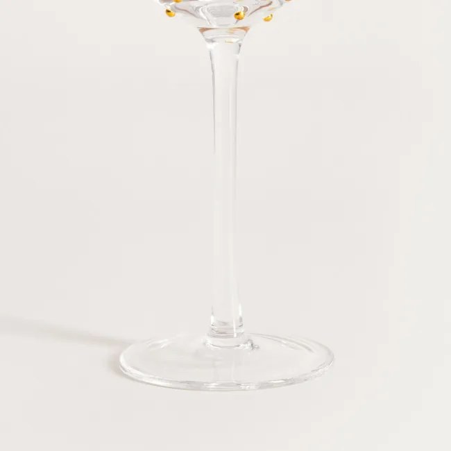 Pohár na stopke PEDRA s bodkami 763298 260 ml