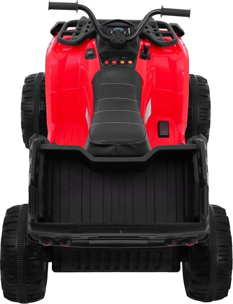 Ramiz Štvorkolka XL na batérie pre deti Červená + pohon 4x4 + nosič batožiny + pomalý štart + EVA + LED audio