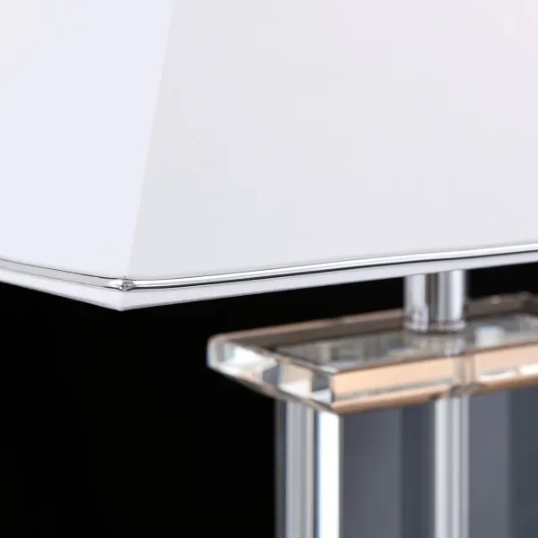 Orion LA 4-1202 - Krištáľová stolná lampa VERONIQUE 1xE27/60W/230V biela/číra