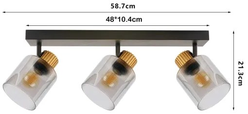 Brilagi - Bodové svietidlo HYGGE 2xE14/15W/230V čierna/dymová