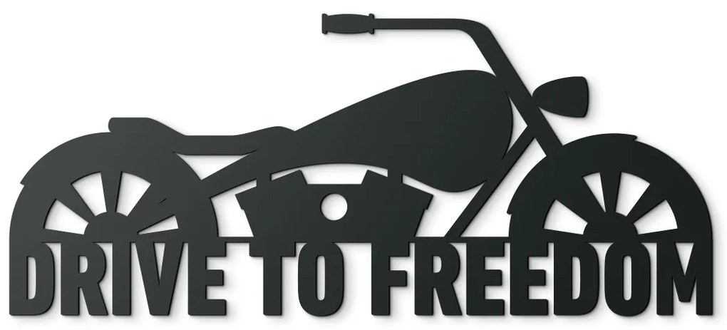 drevko Obraz Harley - Drive to freedom Rozmer obrazu: 28 x 65 cm, Farba dekorácie: Čierna