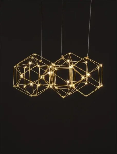 LED luster Nebula 49 zlatá