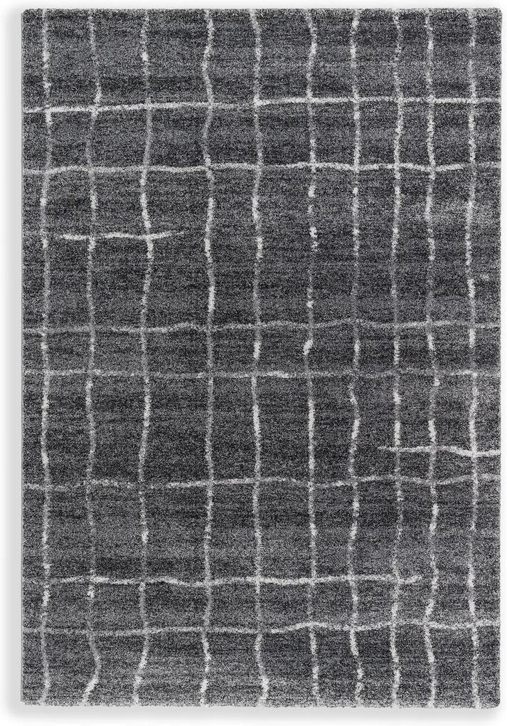 Astra - Golze koberce Kusový koberec Savona 193040 Grid Anthracite - 67x130 cm