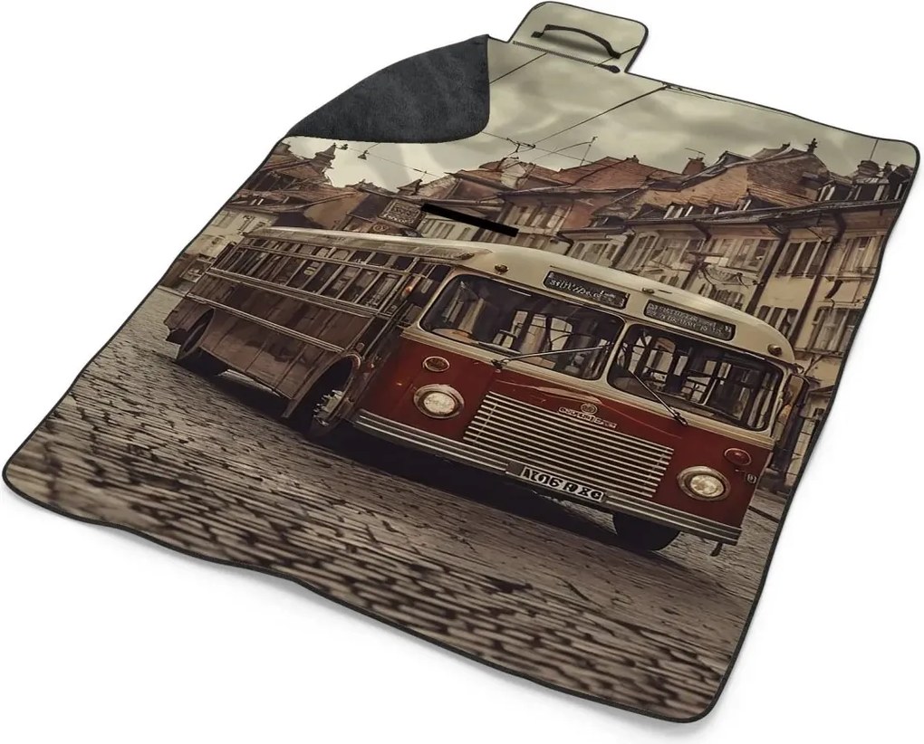 Sablio Plážová deka Historický autobus: 200x140 cm