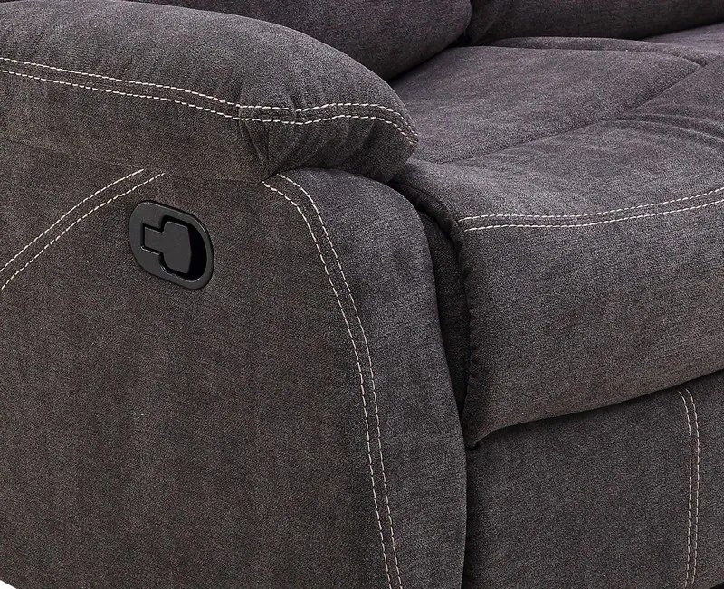 Trojsedák Fortuna, šedá látka, funkcia polohovanie