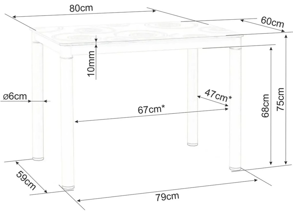 Jídelní stůl Damar 80 cm dub artisan/černý