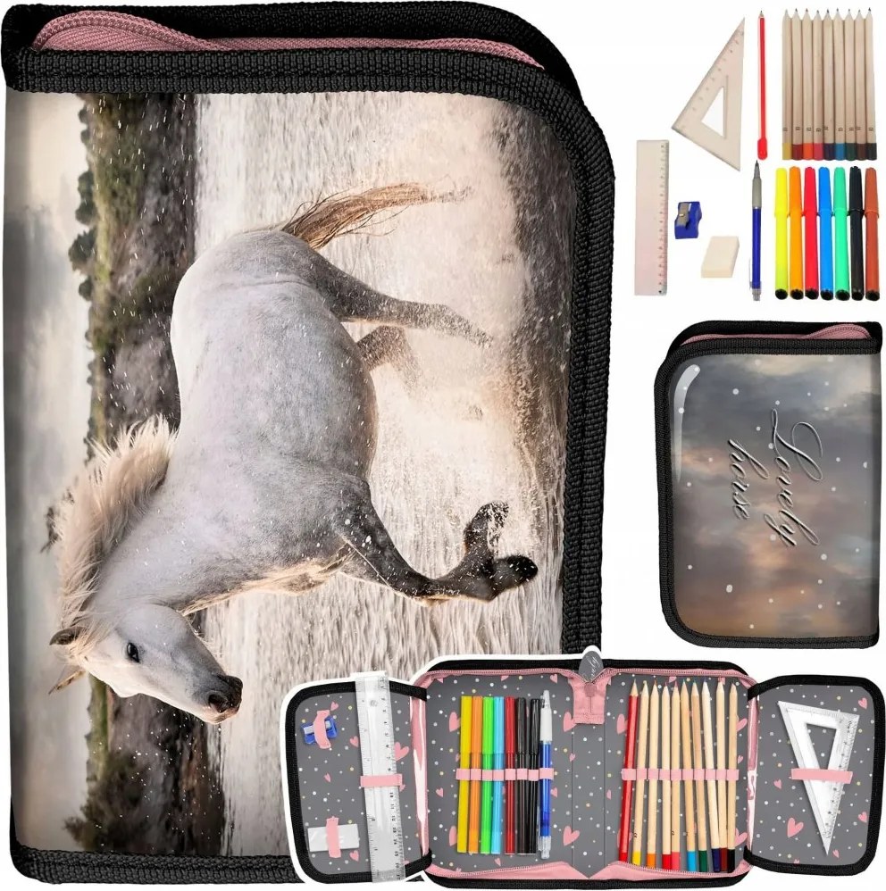 Školský 5 dielny set pre dievčatá s koníkom