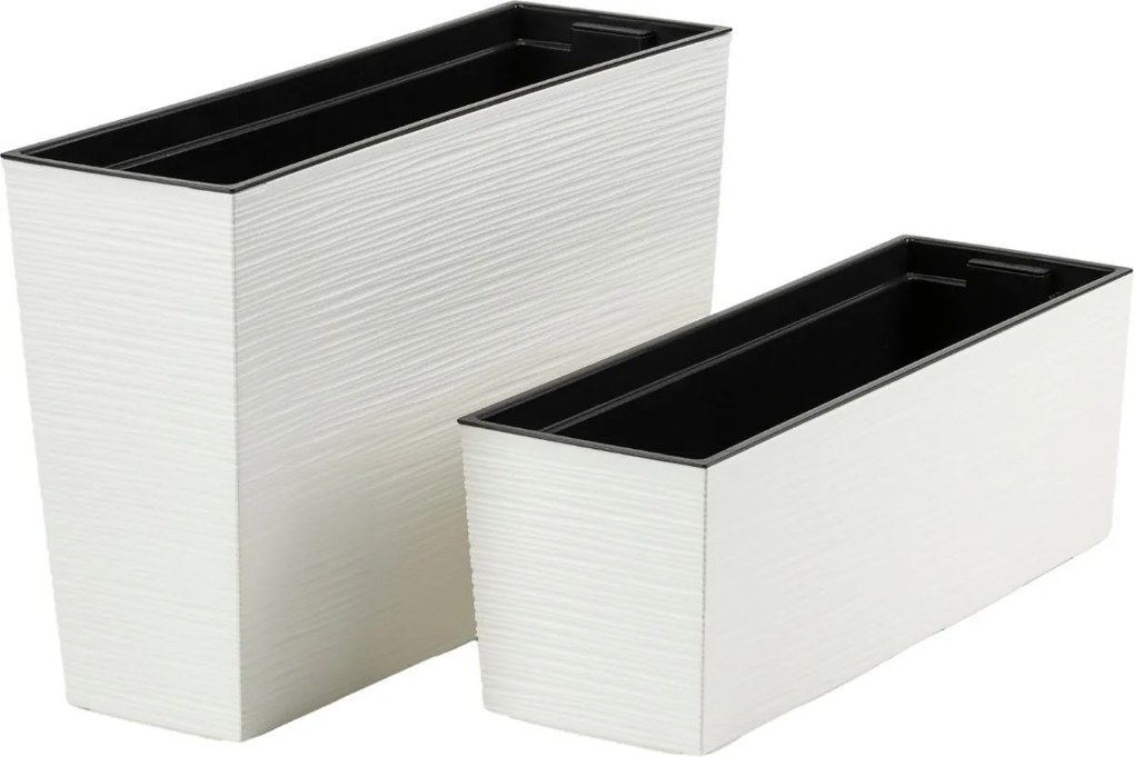 PLASTOVÝ KVETINÁČ BLOOM RIFLO 36X56X20 CM KRÉMOVÁ