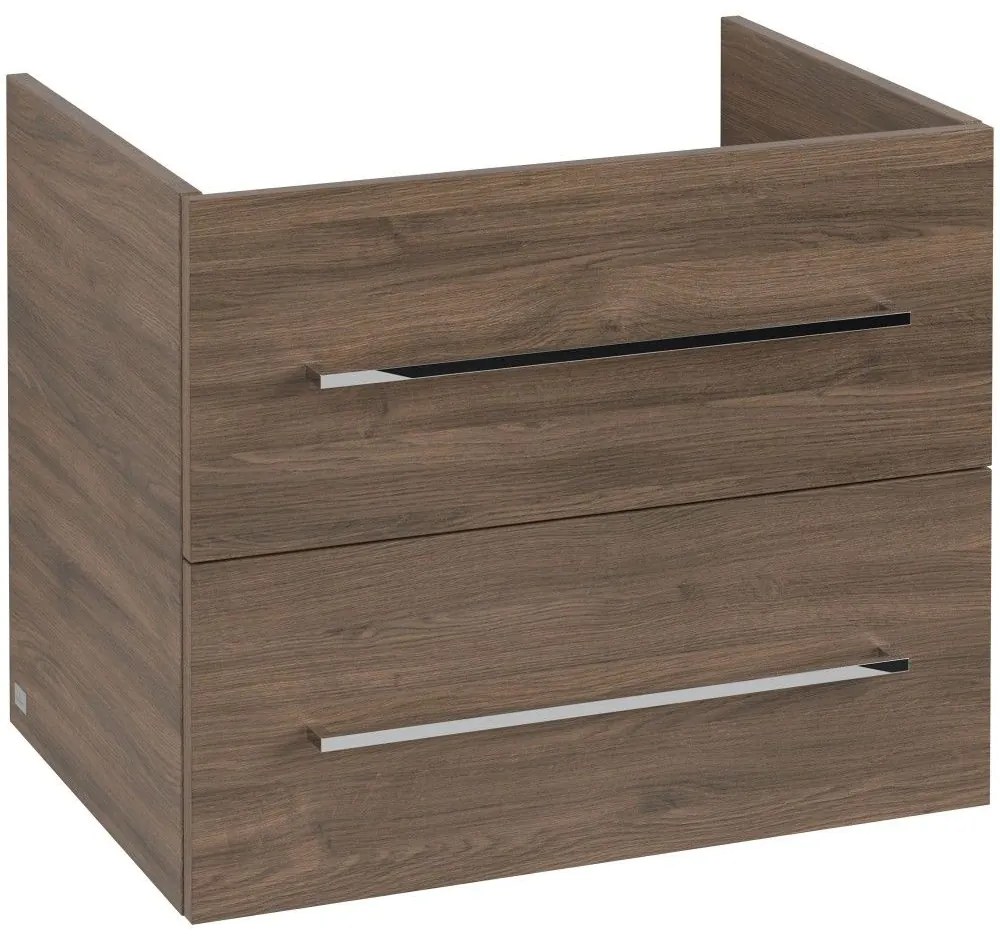 VILLEROY & BOCH Avento závesná skrinka pod umývadlo, 2 zásuvky, 630 x 452 x 514 mm, Arizona Oak, A89000VH