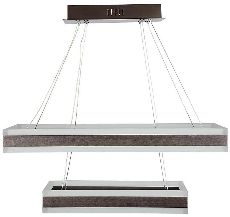 LED Stmievateľný luster na lanku LED/113W/230V 3000K hnedá