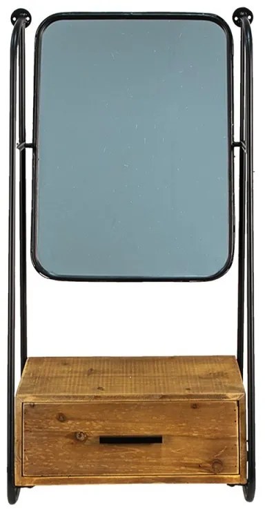 Nástenné zrkadlo so šuplíčkom - 46*27*90 cm