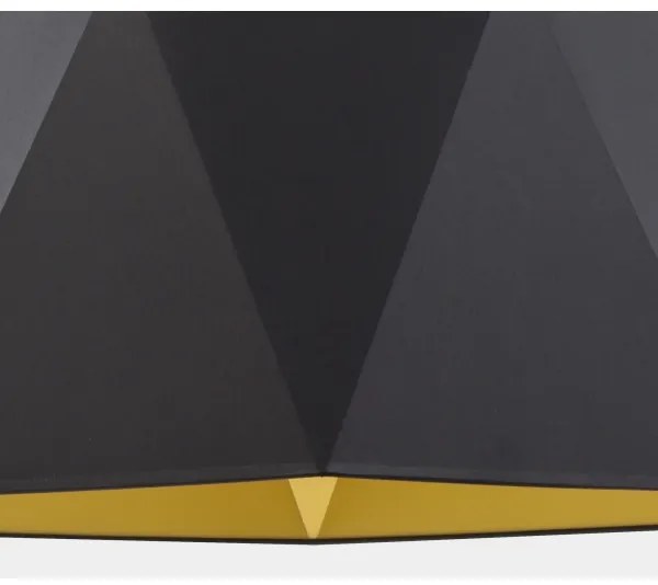 Luster na lanku IVO 1xE27/25W/230V čierna/zlatá