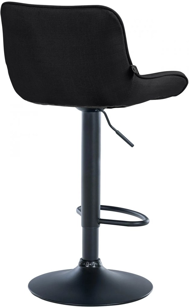 Design-Shop 2x Barová stolička Vonore - látka, čierny rám - Čierna