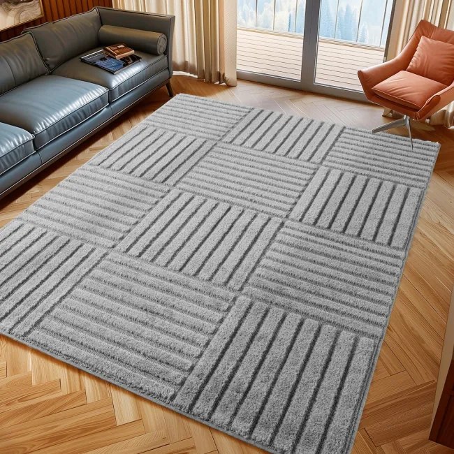 Koberec Square 3D Art sivý