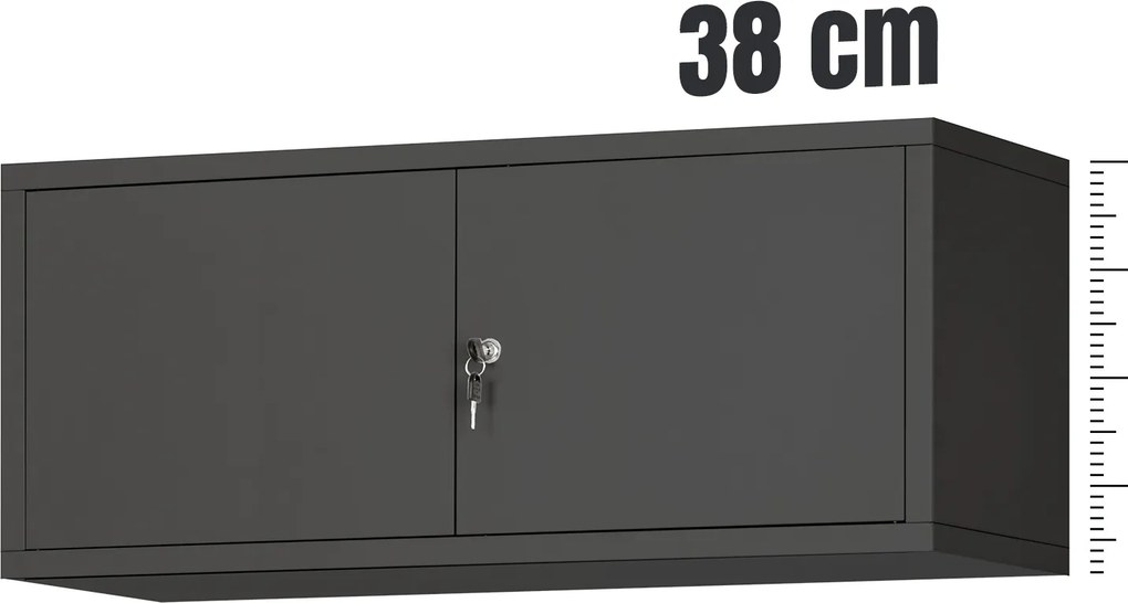 Nadstavec na skriňu, antracitový, 900x380x400 mm: EWA