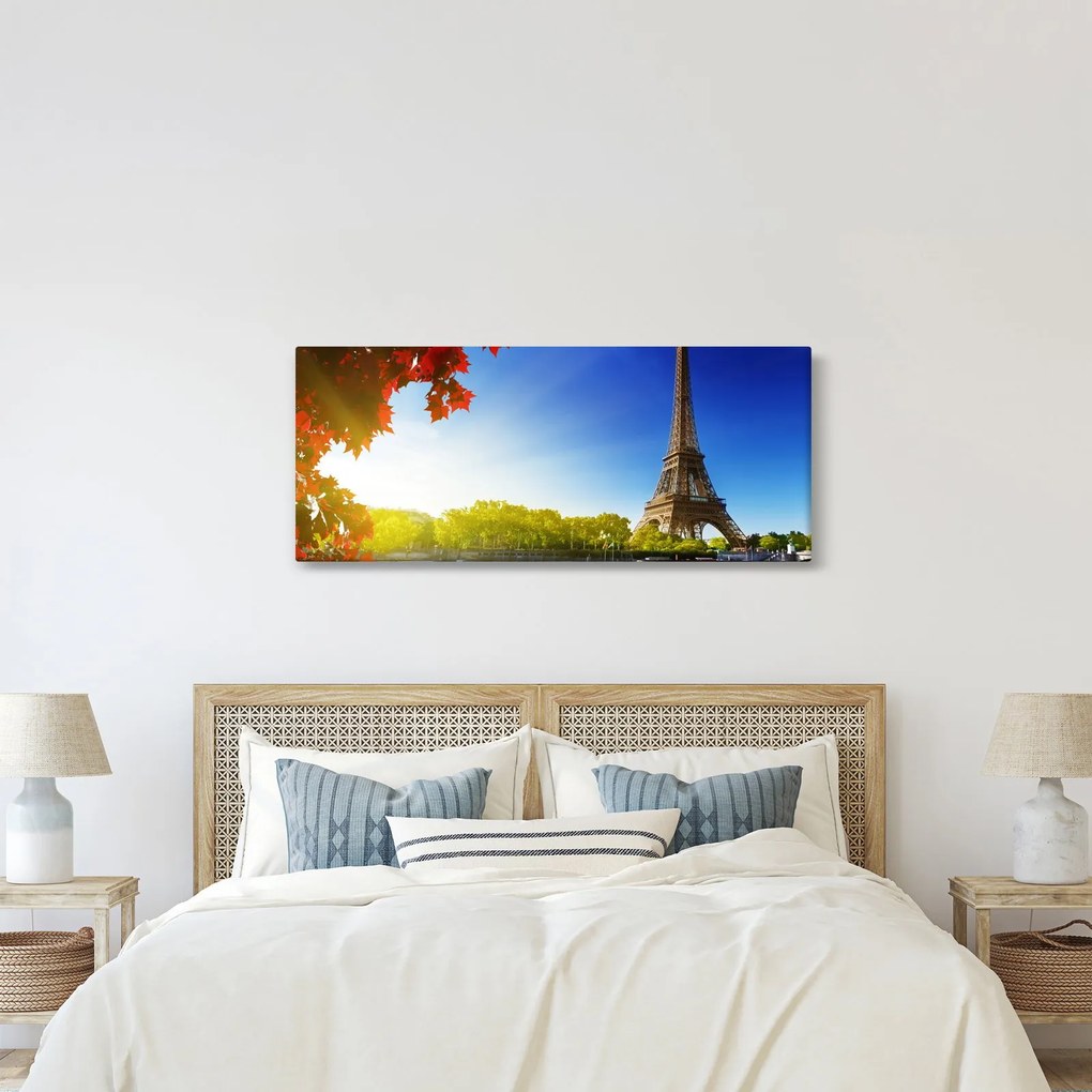 Obraz - jeseň v Paríži (120x50 cm)