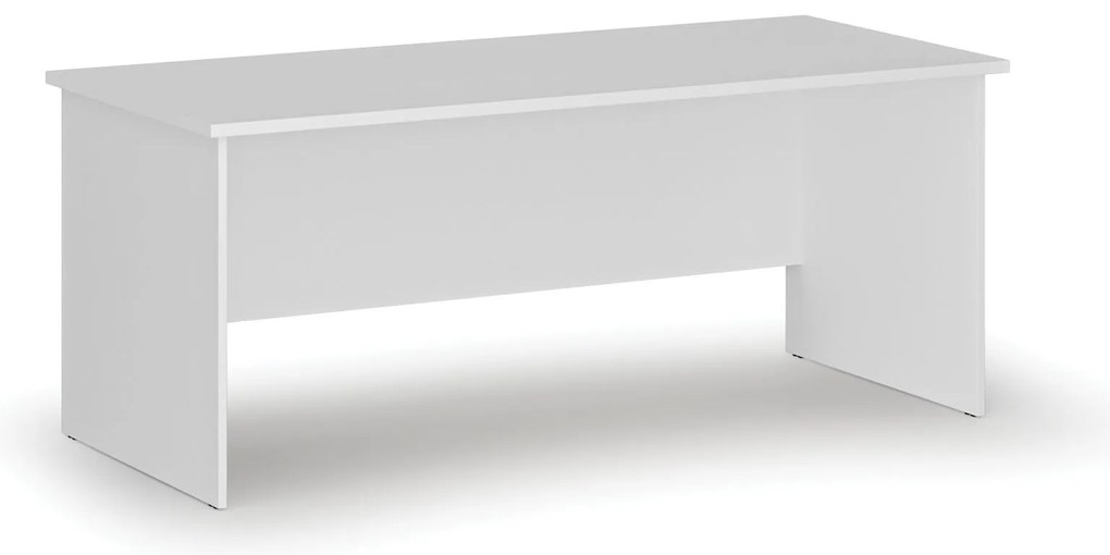 Kancelársky písací stôl PRIMO WHITE, 180x80 cm, biela