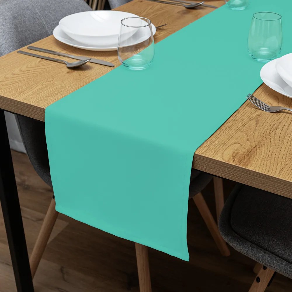 Biante Dekoračný behúň na stôl Rongo RG-093 Svetlo tyrkysový 45x120 cm