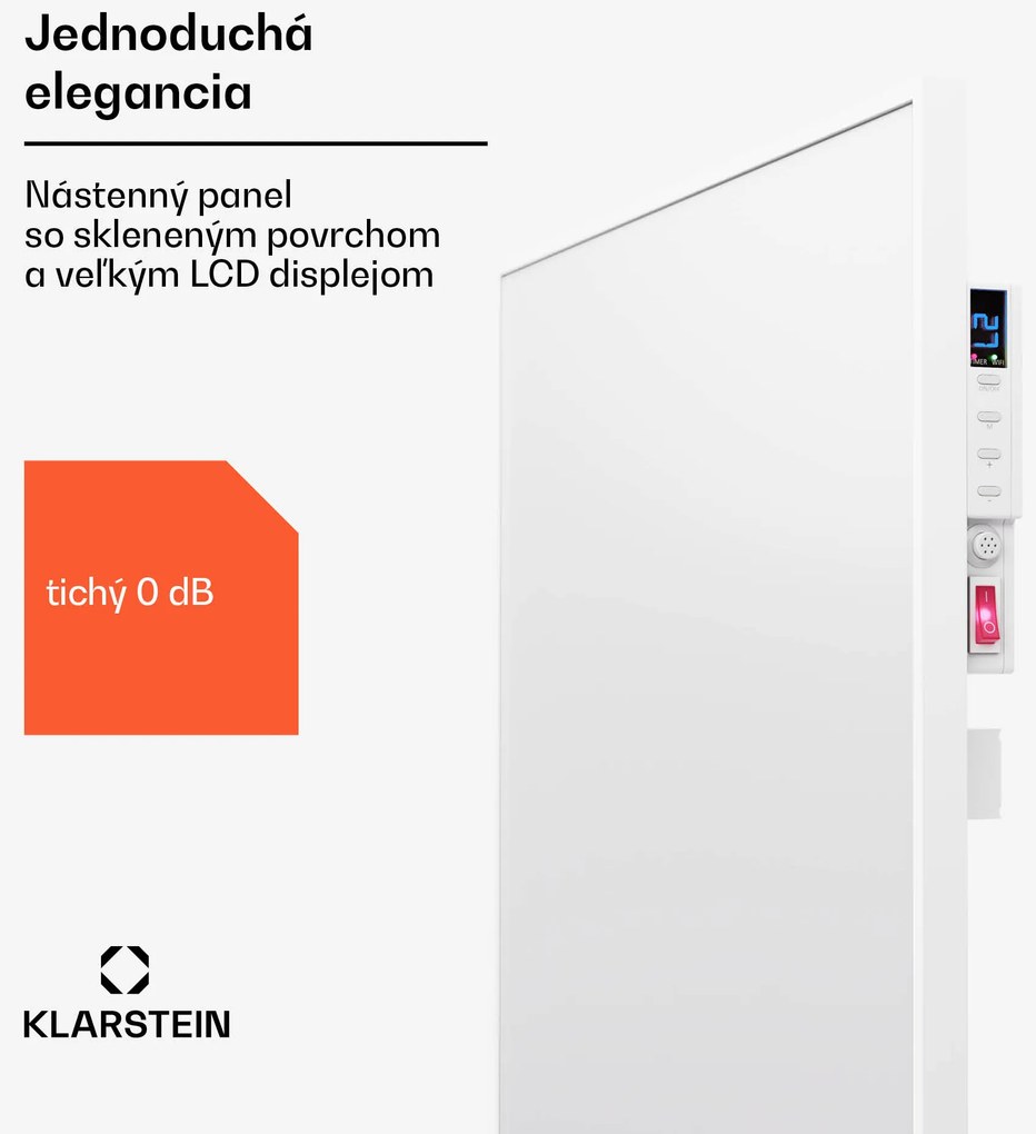 Klarstein Wonderwall Air Smart 600, infračervený ohrievač, 60 x 100 cm, 600 W, aplikácia