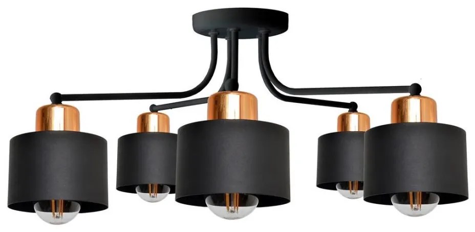 Prisadený luster EDISON 5xE27/15W/230V