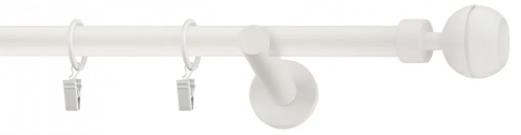 Dekorstudio Garniža jednoradová OPTIC biela matná 19mm Dĺžka: 120cm, Typ príslušenstva: Bez príslušenstva