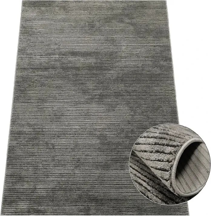 BE Koberec Eforia 9551 GREY – sivý obdĺžnikový Rozmer: 80x150 cm