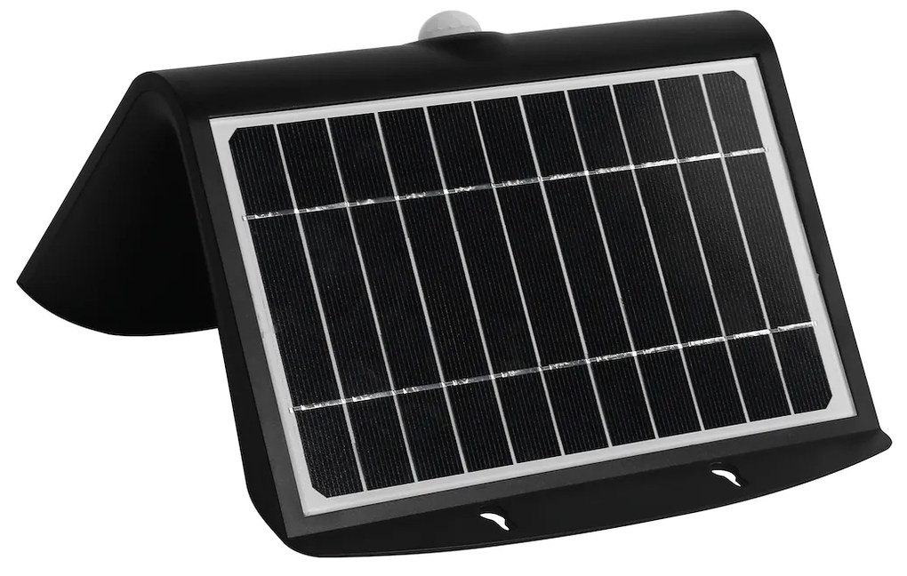 Ecolamp Exteriérové solárne nástenné LED svietidlo Butterfly, 1x LED 6,8w, čierna, pohybový senzor
