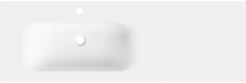Mexen Vela, umývadlo na zapustenie 141 x 46,5 cm, ľavé, biela matná, 25231401L