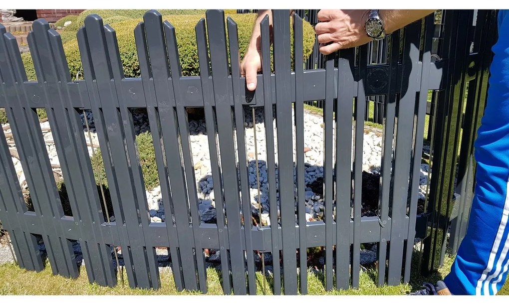 Záhradný plôtik Mega antracit, 4,7 m