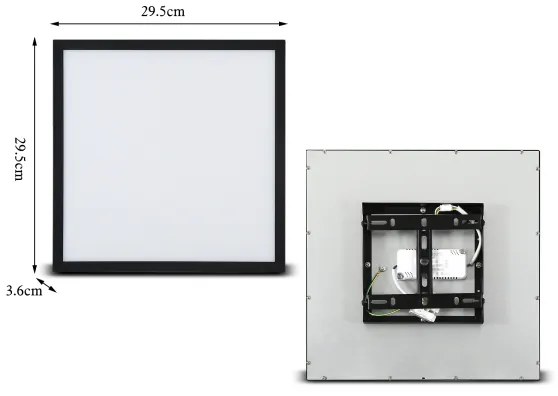 Brilagi - LED stmievateľné svietidlo SLIMFRAME LED/25W/230V 30x30 cm čierne + diaľkové ovládanie