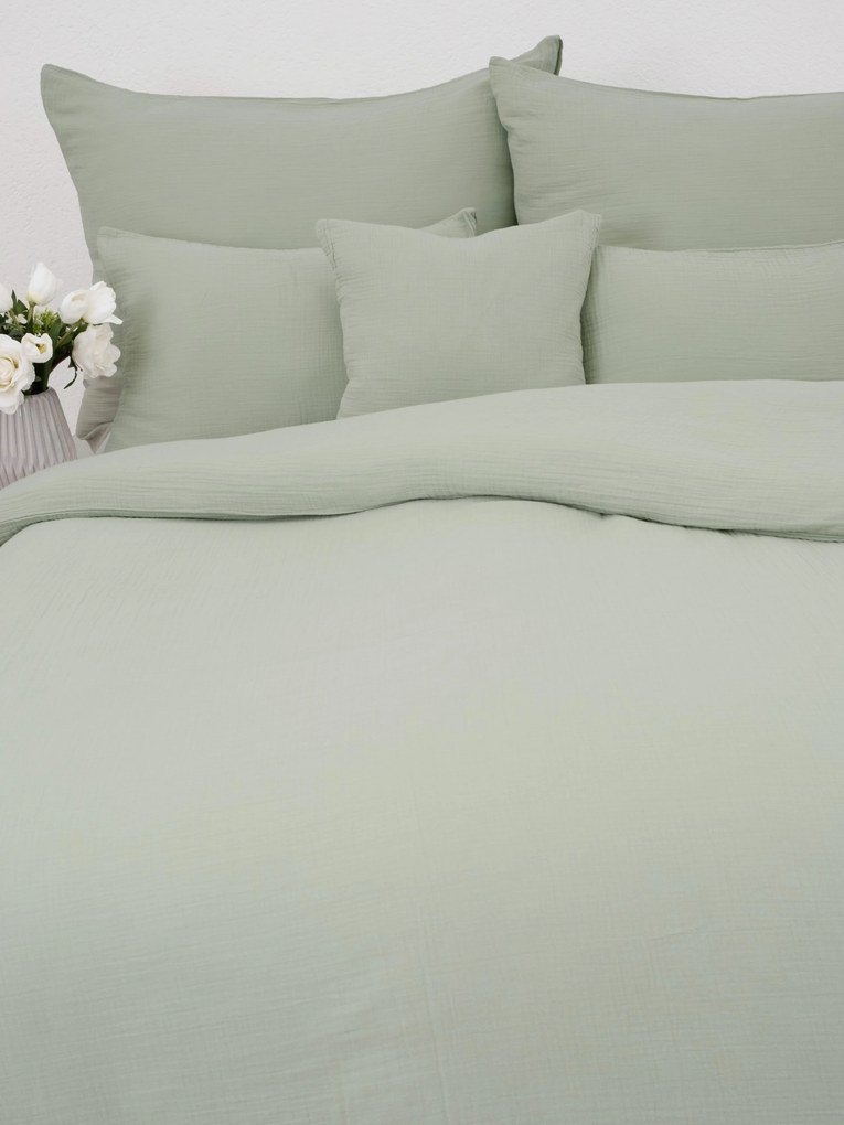 Mušelínové obliečky – Alexia sivozelená