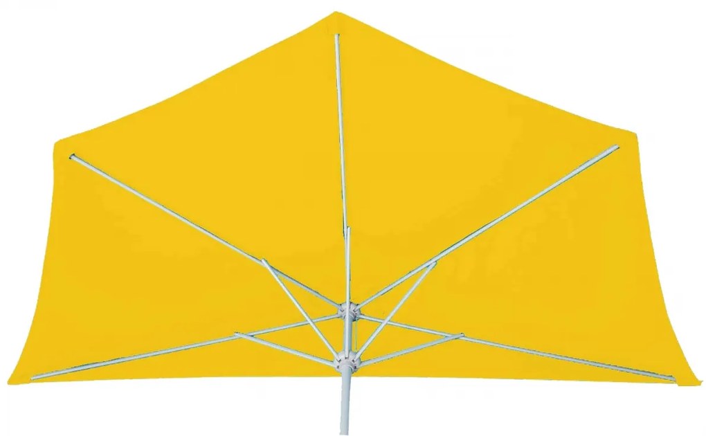 Slnečník polkruh Parla - polyester/hliník - 270cm žltá so stojanom