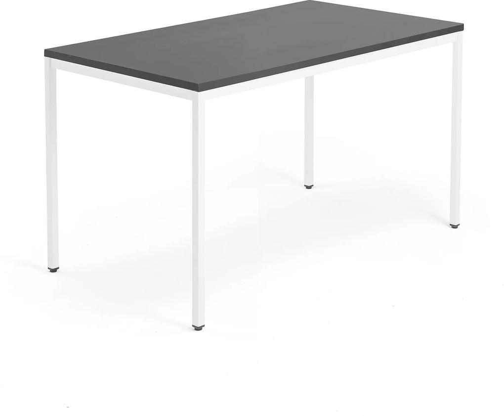 Kancelársky pracovný stôl Modulus, 1400x800 mm, čierna/biela