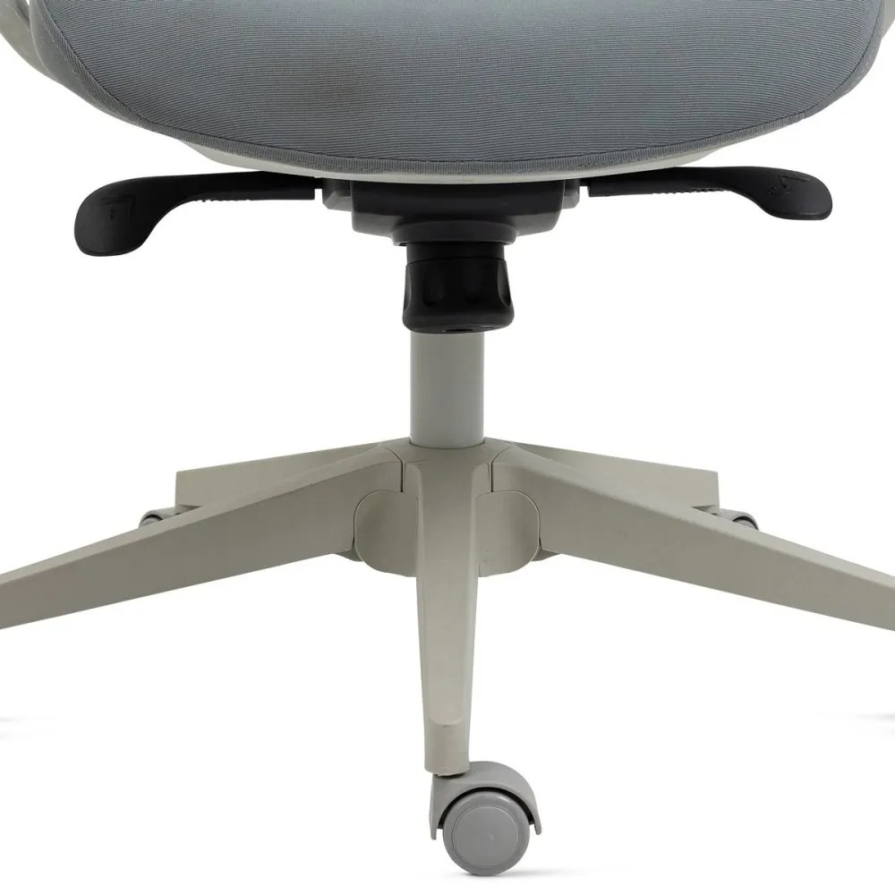 Kancelárska ergonomická stolička BULMA — sieť/látka, sivá
