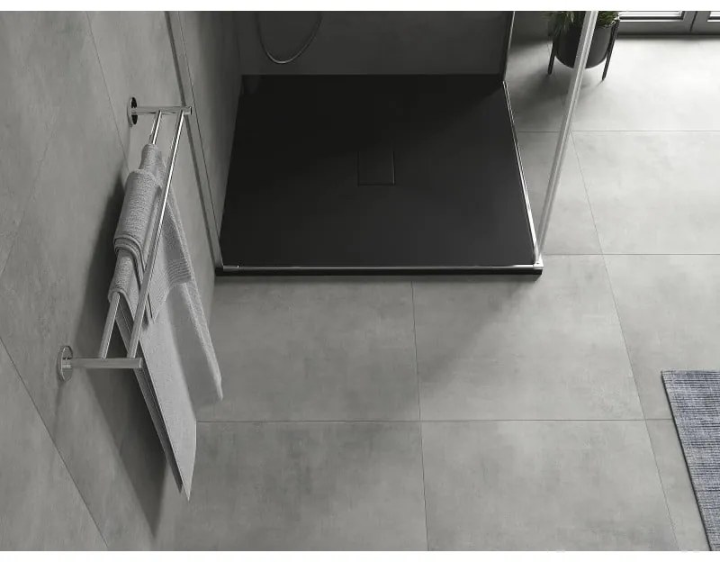 Mexen Hugo, SMC štvorcová sprchová vanička 100 x 100 cm, čierna matná, 42701010