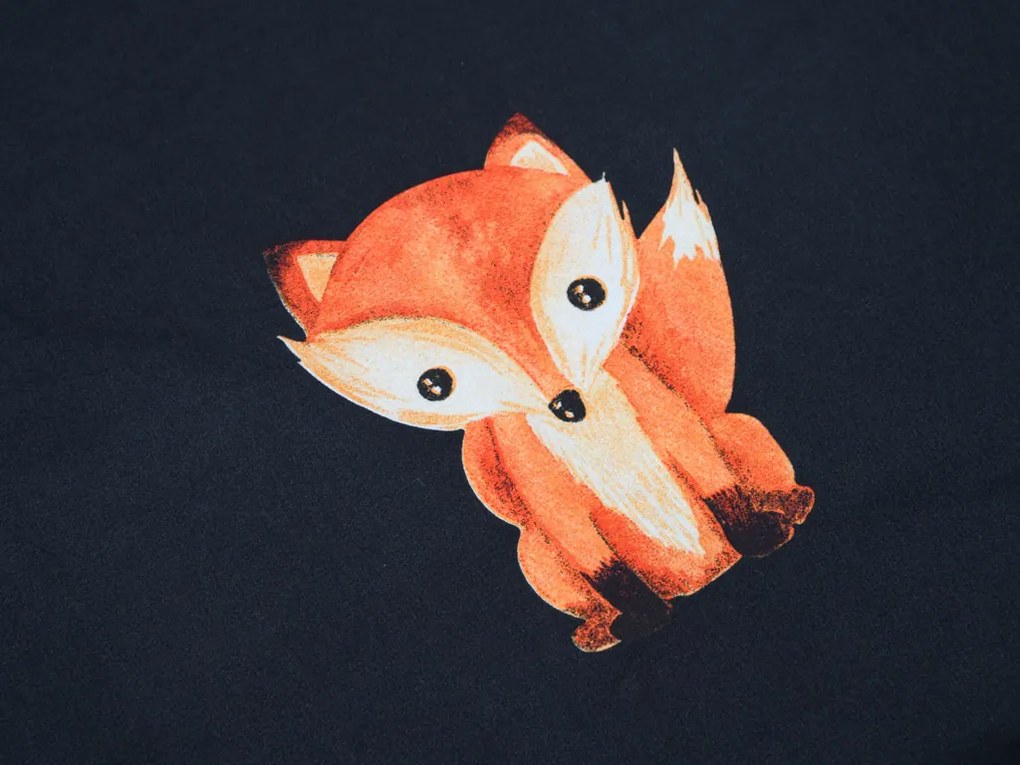 Obliečky z mikrovlákna FOXES čierne Rozmer obliečky: 2 ks 70 x 80 cm | 160 x 200 cm