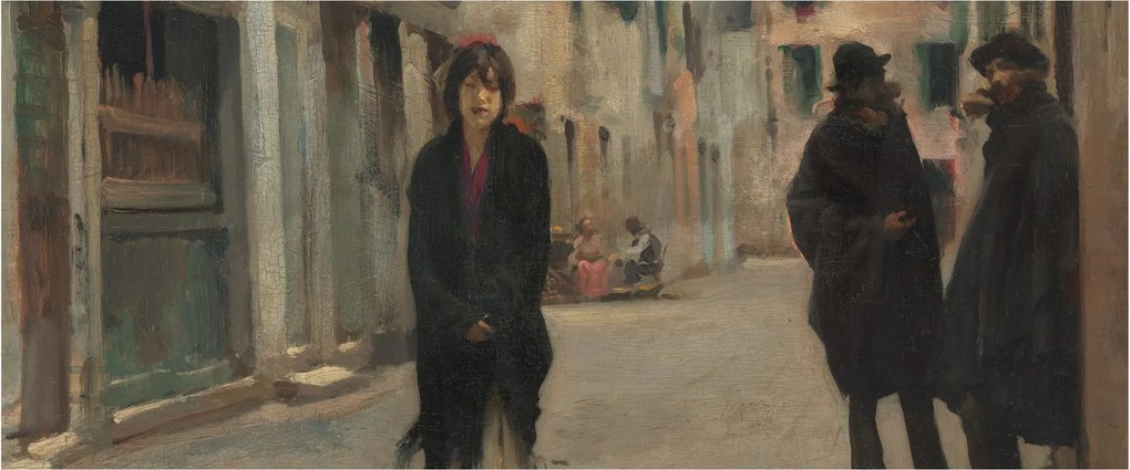 Obraz - John Singer Sargent, Street in Venice, reprodukcia (120x50 cm)