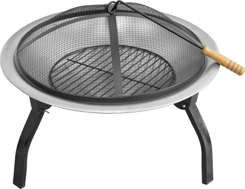 ST Záhradné ohnisko na opekanie okrúhle BBQ 57x57x40 cm