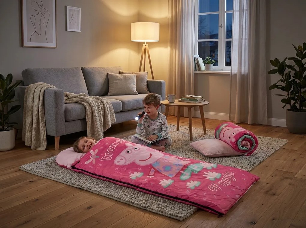 Detský spací vak PEPPA PIG 170x70 cm, ružový