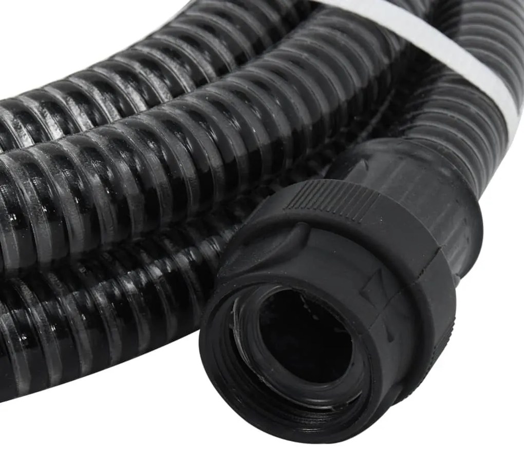 Odsávacia hadica s PVC spojkami, čierna 1" 10 m, PVC