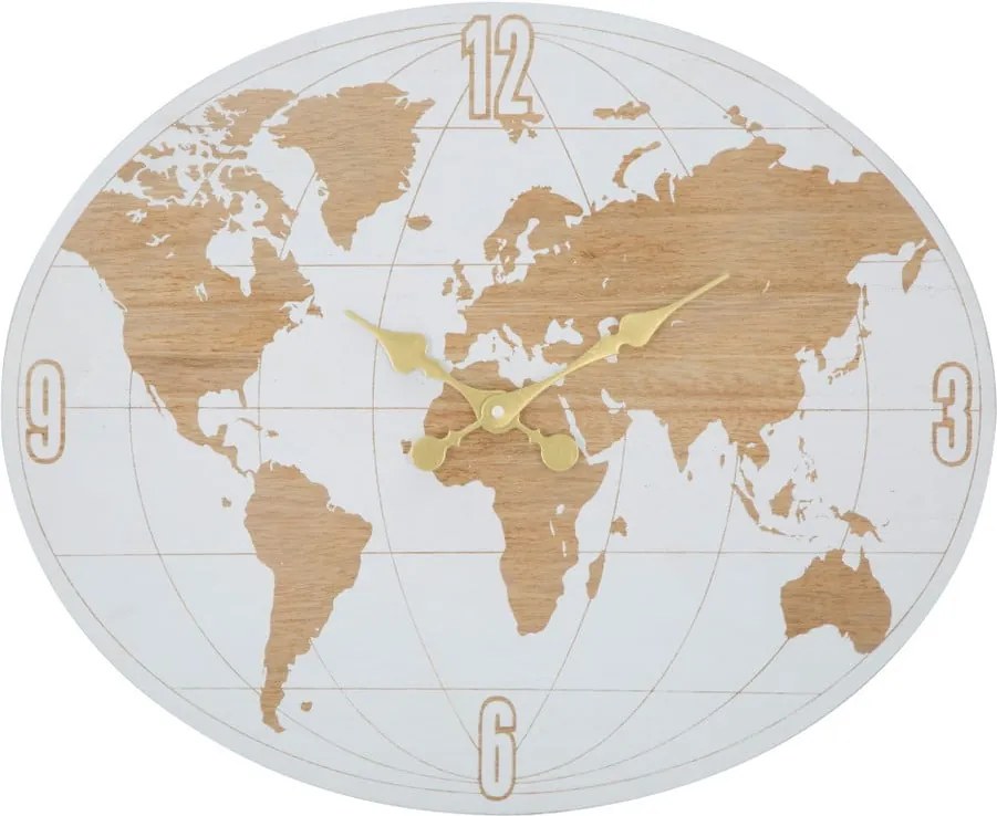 Nástenné hodiny Mauro Ferretti White World, délka 48 cm
