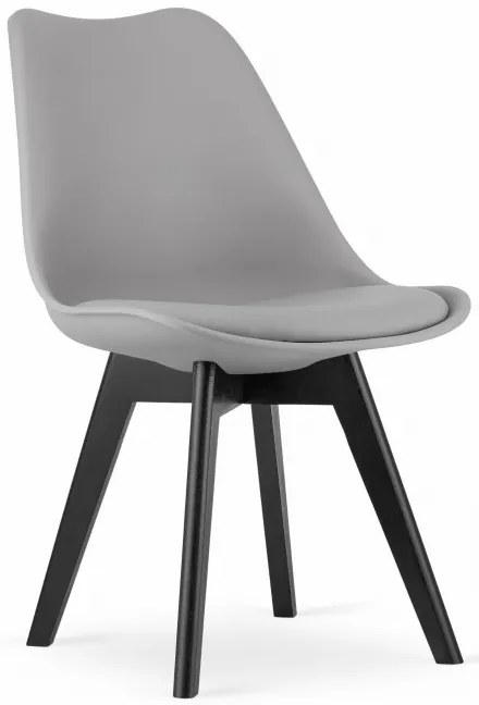 Set dvoch jedálenských stoličiek MARK sivý - čierne nohy (2 ks)
