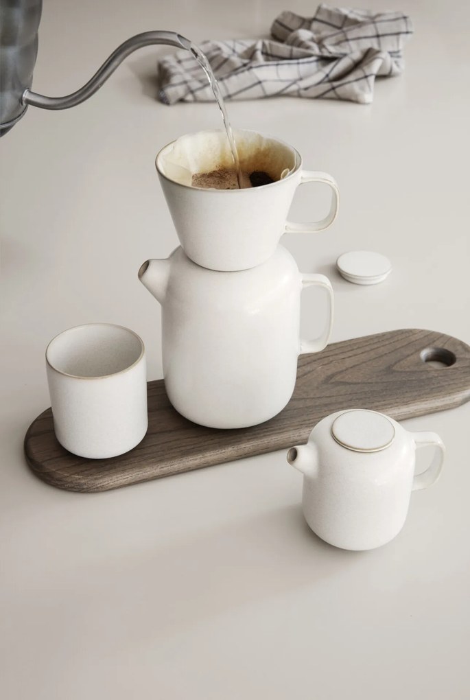 Kanvica na kávu/čaj Sekki – krémová