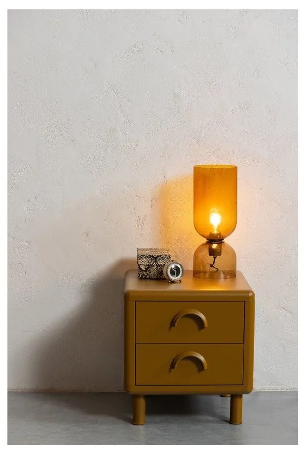 Okrovožltý kovový nočný stolík Rune – WOOOD