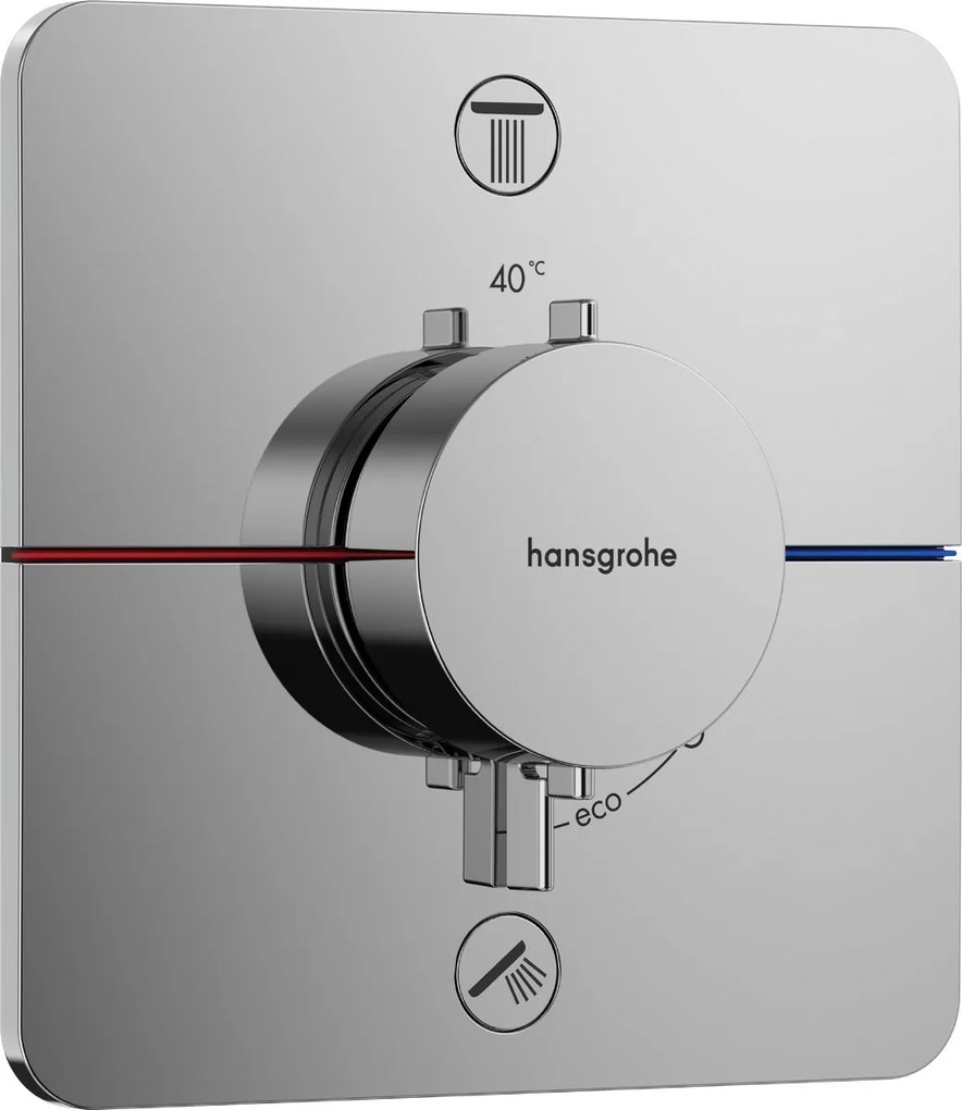 Hansgrohe ShowerSelect Comfort Q, termostat pod omietku pre 2 spotrebiče, chrómová, HAN-15583000