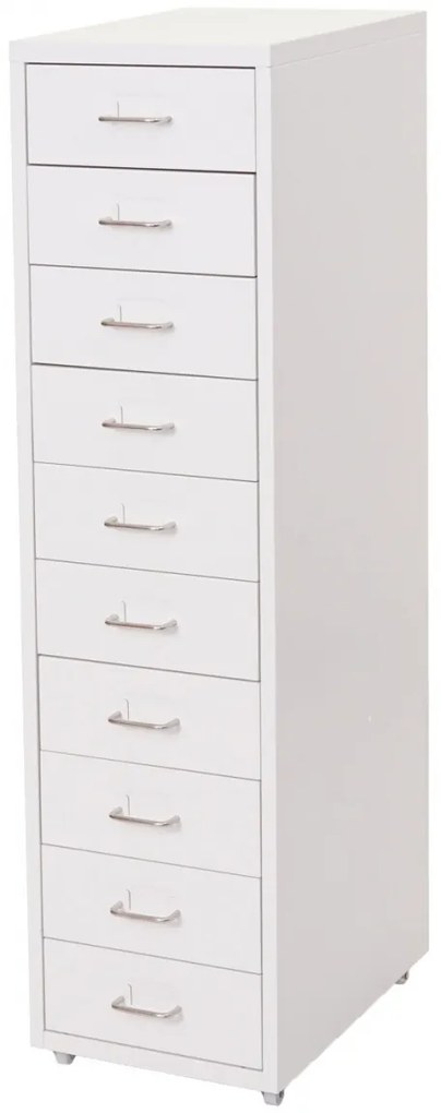 Zásuvková skrinka Boston T851 - 110x28x41cm, 10 zásuviek - biela