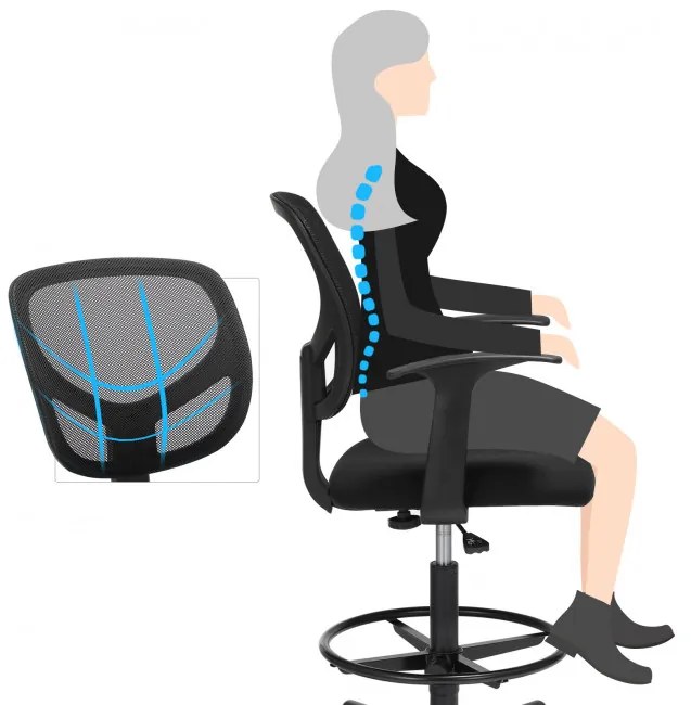 Ergonomická kancelárska stolička OBN25BK
